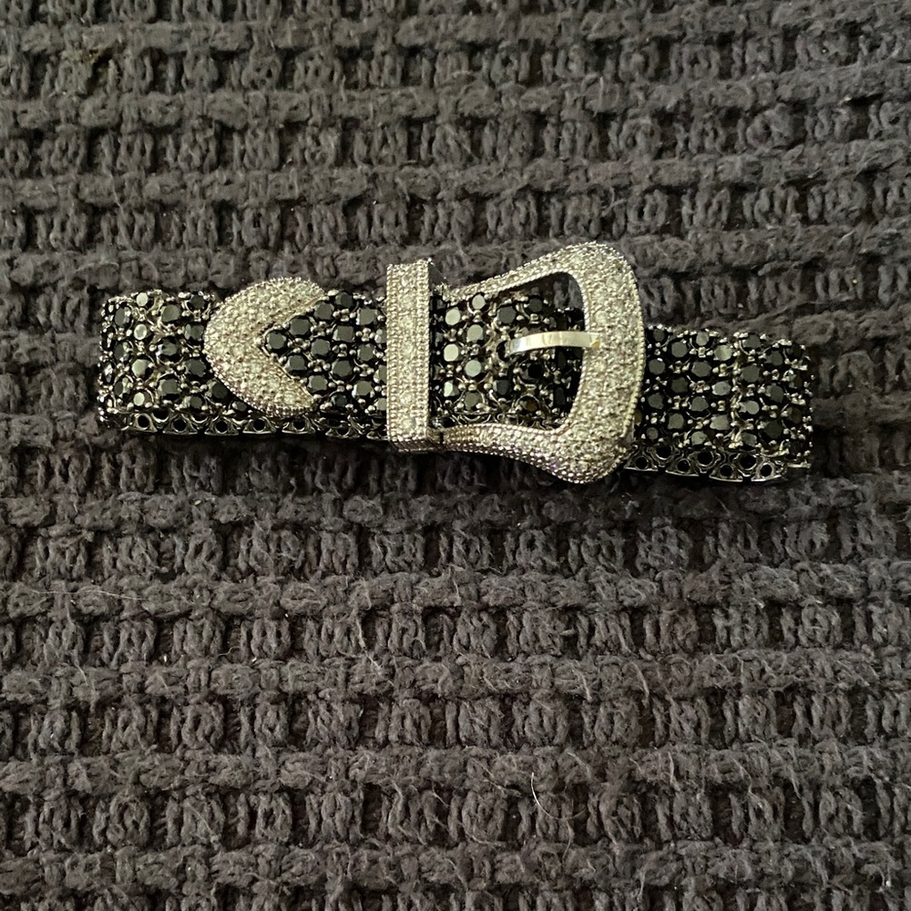 Elegant Black and Silver Women's Belt